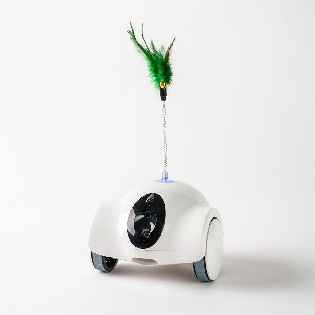 Robô interativo Inteligente para pets - com câmera, alimentador e laser, Acompanhe em tempo real