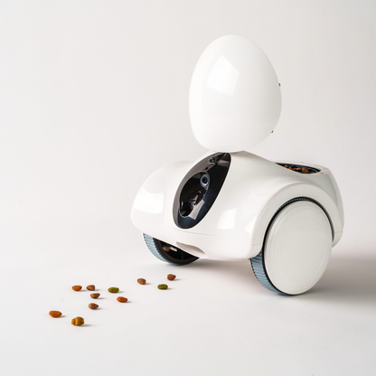 Robô interativo Inteligente para pets - com câmera, alimentador e laser, Acompanhe em tempo real