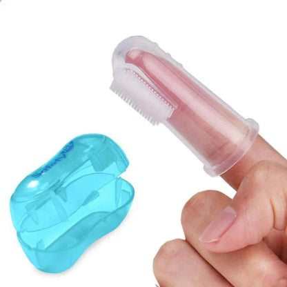 Escova Dedeira de Silicone Macio para Higiene Bucal Saudável do Seu Cão!