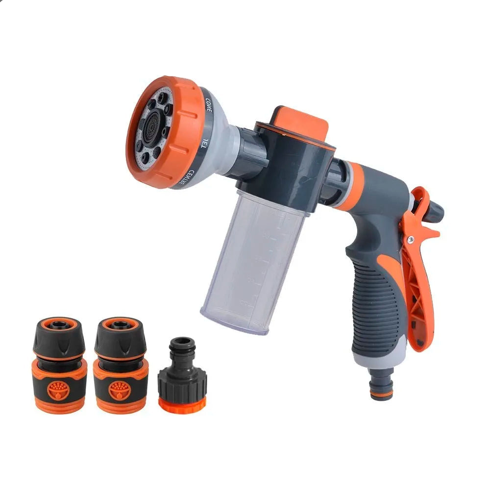 Aqua Dog 8 em 1 com Pistola a Jato de Pressão e Reservatório de Sabão para Banho Pet