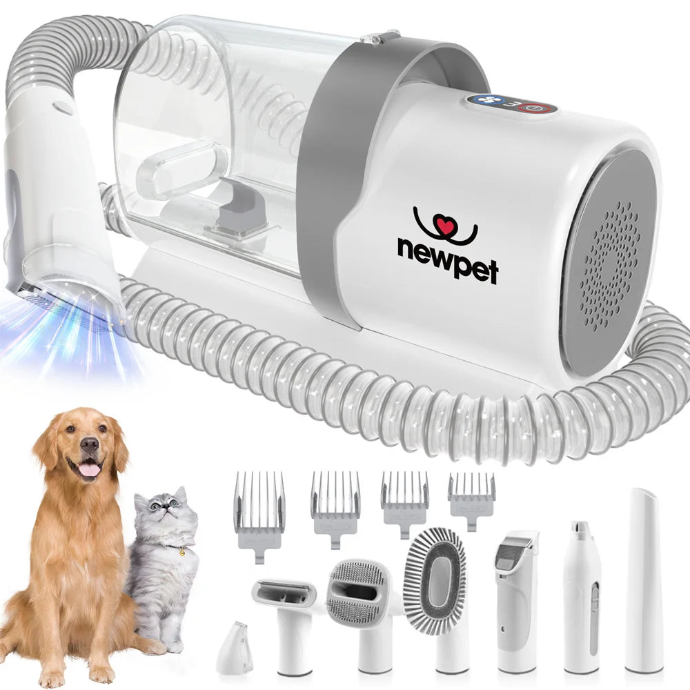 Newpet Aspirador e Kit de Tosa para Pets com Copo de 2,5L